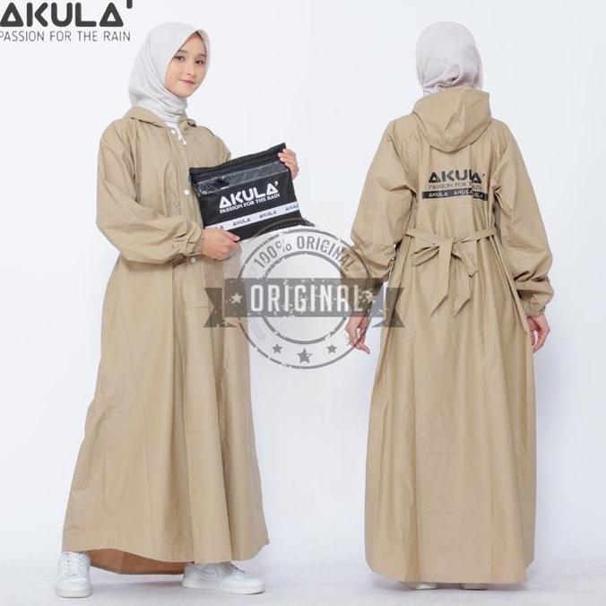NEW AKULA JAS HUJAN GAMIS WANITA MUSLIMAH BAHAN TEBAL KUAT ELASTIS ORI