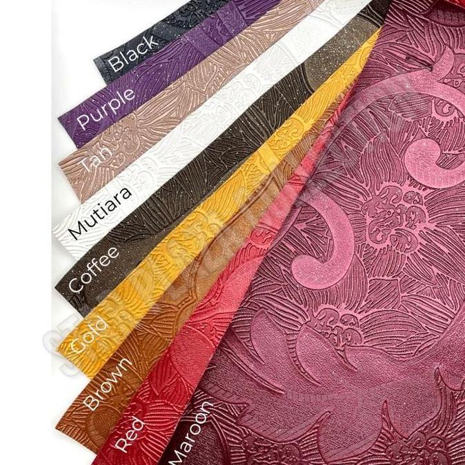 Kulit Oscar Sofa Jok Kursi Yasin Sintetis Motif Bunga Glitter - Sofia