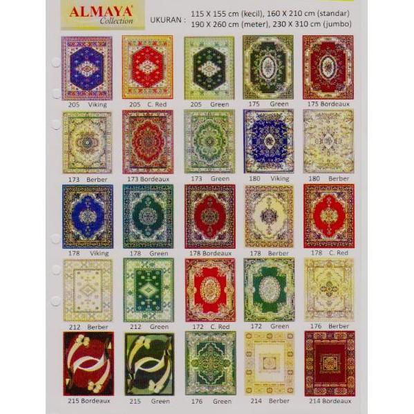 CUCI GUDANG - KARPET/PERMADANI merk SAMIRA-MODERNO-ALMAYA size STANDAR