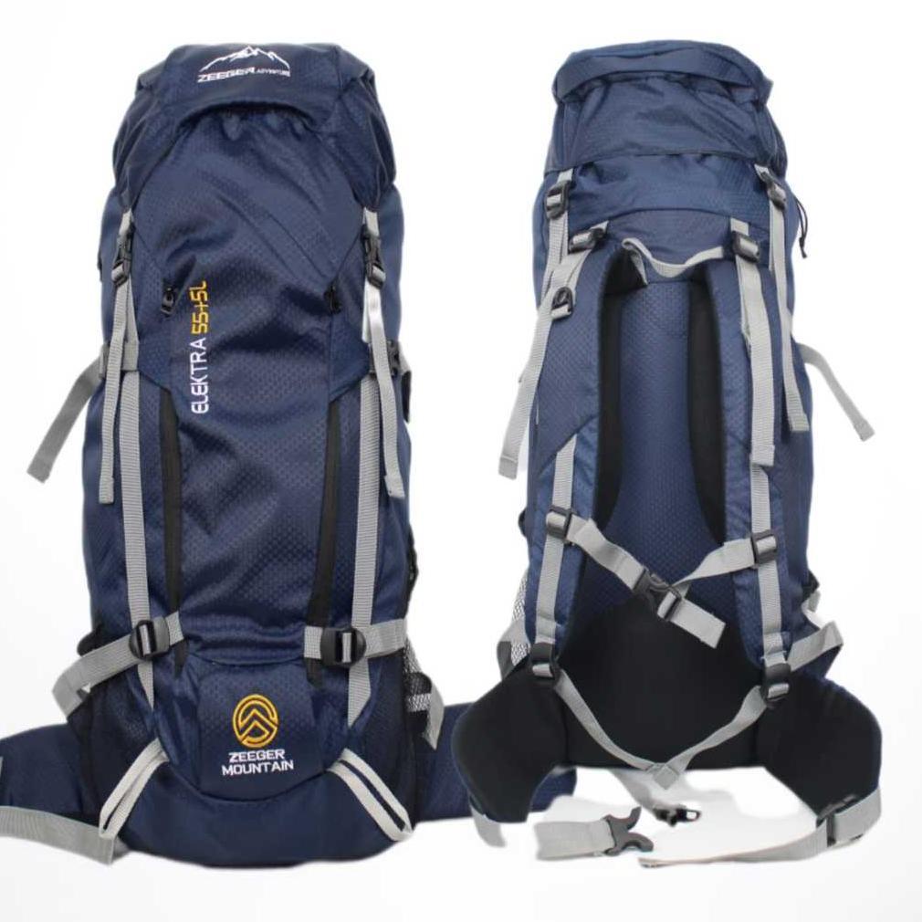 Flash Sale Tas Carrier Gunung 45 Liter Tas Hiking Camping Outdoor Warna Ungu Lilac Bahan Cordura Teb