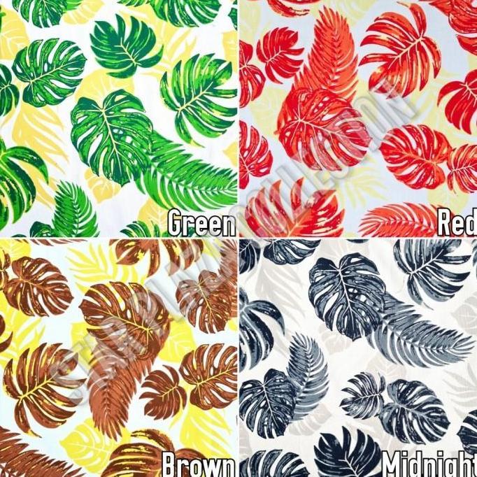 Kain Kanvas Motif Daun Tropical - Gardena (Sofa, Kursi, Sarung Bantal)