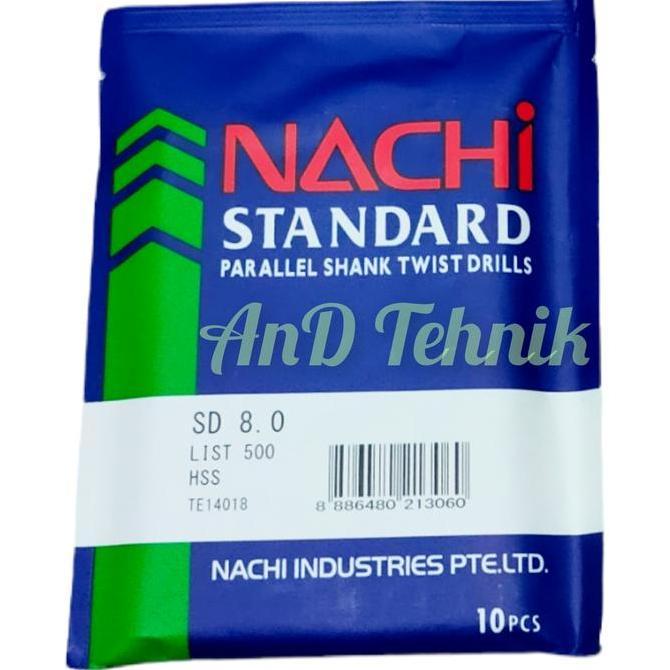 Mata Bor Besi Nachi HSS 8mm / Mata Bor Nachi 8mm / Nachi 8 mm