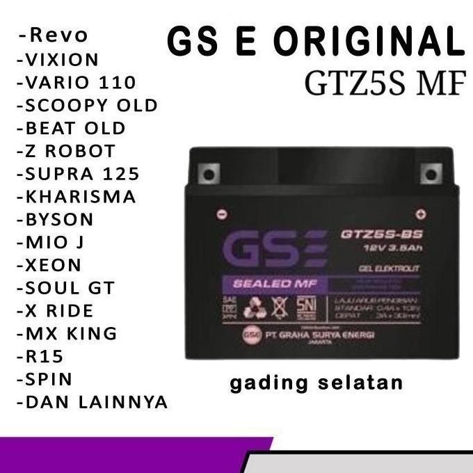 Aki Motor revo fit GTZ5S GS E Aki Kering MF