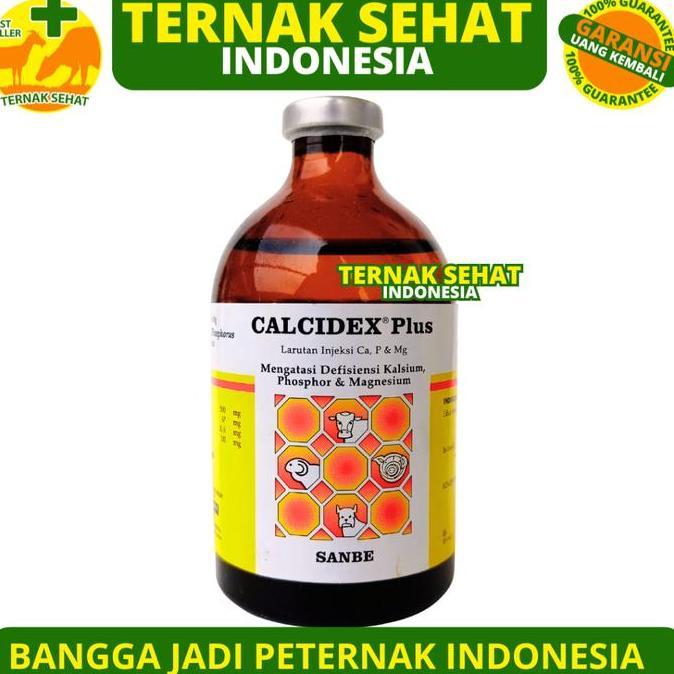 CALCIDEX PLUS 100 ML - Obat Ternak Lumpuh Atasi Hipokalsemia Hipomagnesia Sapi Kerbau Kambing Domba