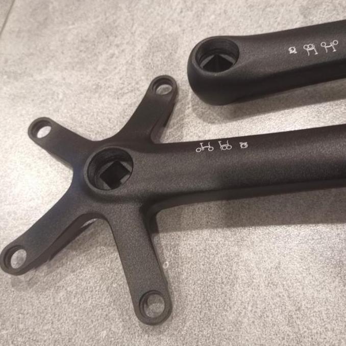 Crank arm folding bike BCD 130 kreuz BromptonN 3 sixty silver black