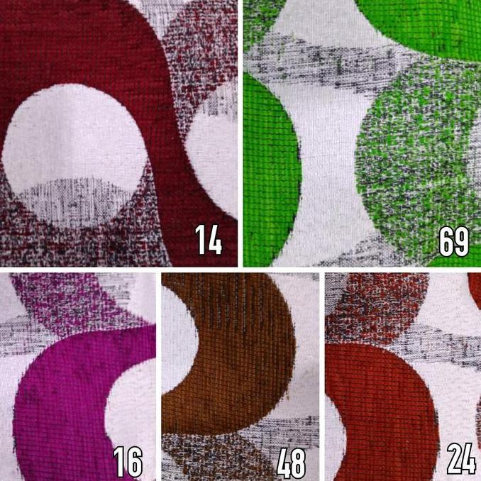 Kain Chenille Meubel Sofa / Kursi Motif Abstrak Modern - Alteo