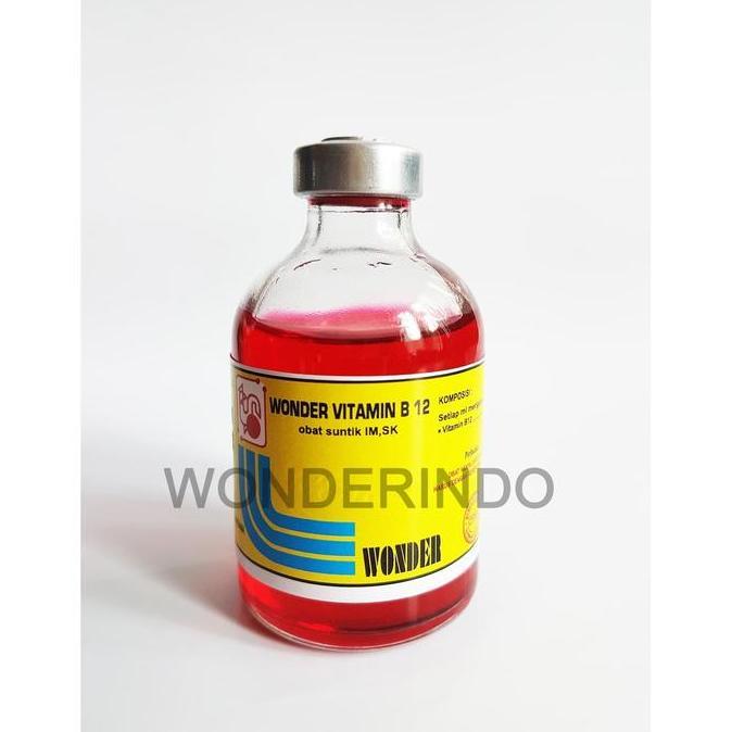 Wonder B12 injeksi vitamin B12 kemasan 50mL khusus untuk hewan