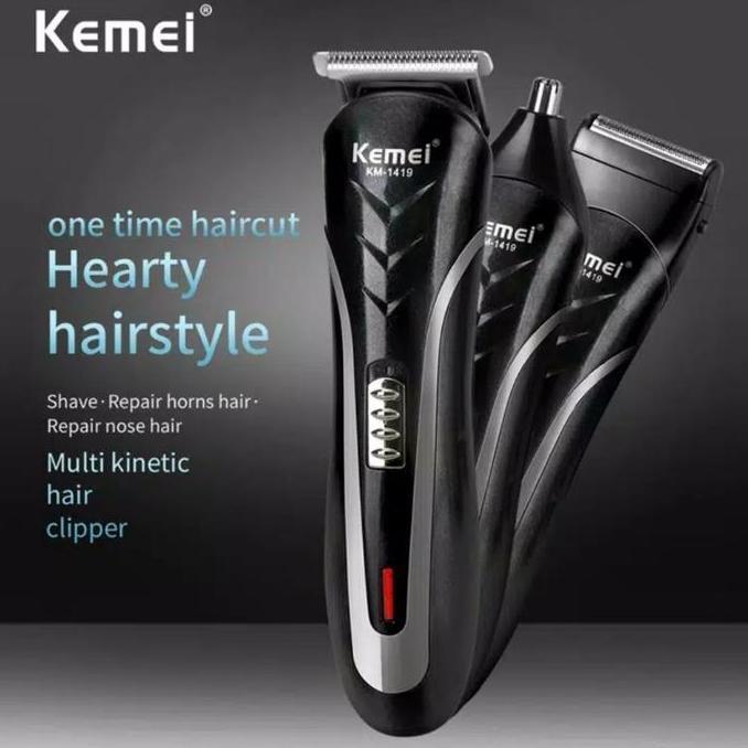 Alat cukur rambut kemei KM 1419 cukuran portable rechargeable