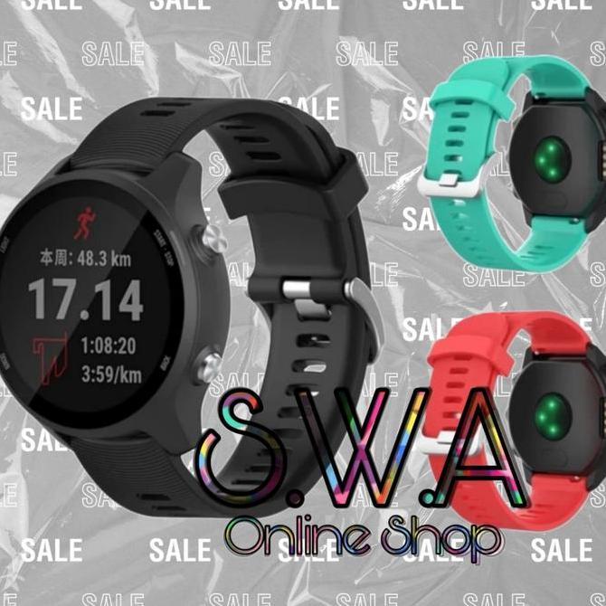 NEW GARMIN FORERUNNER 245 165 55 155 MUSIC STRAP SILIKON MODEL ORIGINAL WATCH TYGTY ORI