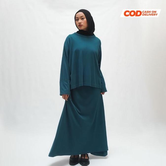 OUTFIDENCE - Ayana Set | Setelan Kaos Rok Panjang Cotton Combed Muslim Wanita