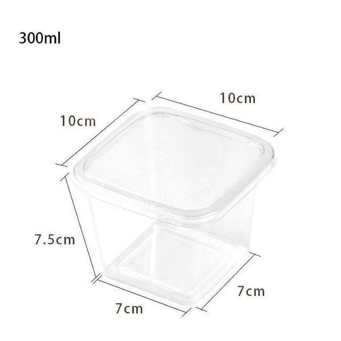 Cup Puding Thinwall Kotak isi 10pcs / Cup Puding Kotak / Gelas Puding Kotak