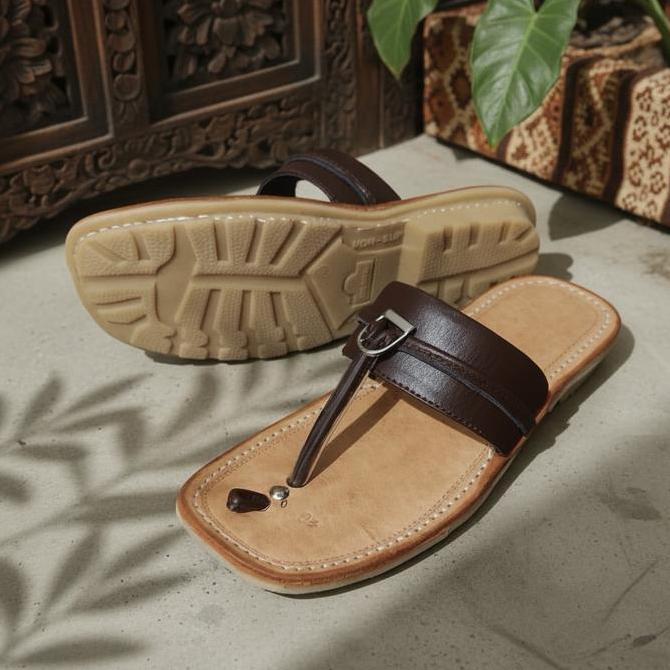 Sandal Jepit Kulit Pria Karet Mentah / Sendal Tarumpah Khas Tasikmalaya