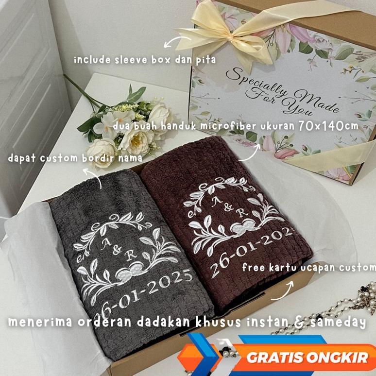 Hampers Pernikahan Handuk Couple Kado Pernikahan Wedding Gift Handuk Couple Kado Nikahan Pernikahan 