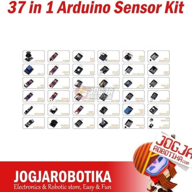 CORELA Paket Sensor Kit 37 in 1 Belajar Coding Arduino Uno Nano ESP8266 ESP32