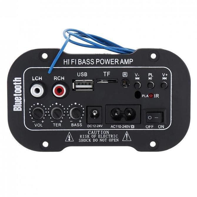 SUMOBOX (Redy Stok, COD) 5 Inci 12V 24V 220V Amplifier Ampli Mini Board Audio Bluetooth USB FM Radio