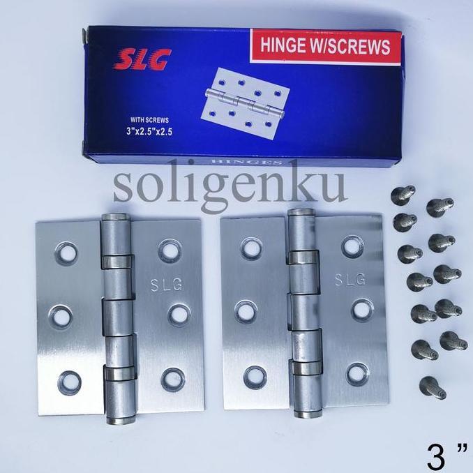 Engsel Tebal SOLIGEN 3" Stainless ENGSEL JENDELA PINTU 3 INCH