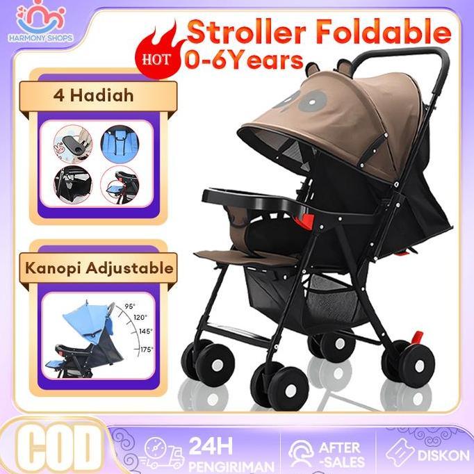 CODLipat Magic Stroller Baby 2 Way Kereta Dorong Baby Travelling Bermotif Seat Belt Kode Unisex Coco