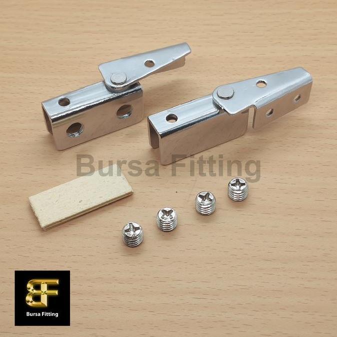 Engsel kaca ke kayu / engsel jepit kaca / engsel pivot / engsel kaca