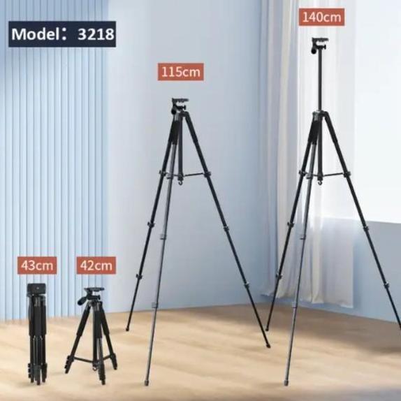 NARBU Tripod 3218 Holder U Kaki Stabilizer 360 Derajat Tripod HP Kamera DSLR