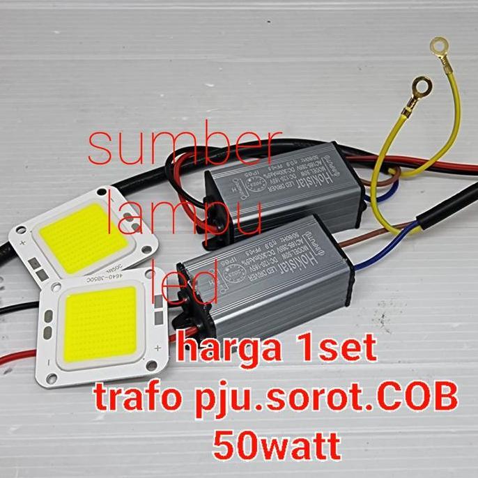 mata led pju cobra 50w 50 watt + trafo led 50watt 50 w