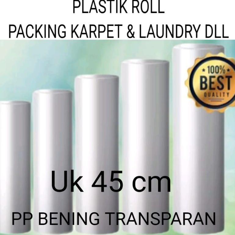 Plastik ROLL packing Laundry Plastik Karpet uk L 45 PP BENING POLOS Plastik packing Laundry HITS