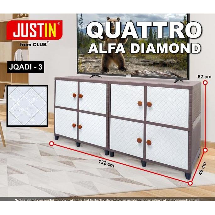 Club Justin Quattro - Lemari Plastik Susun - Kabinet Minimalis Plastik - Rak Tv Plastik Kuat