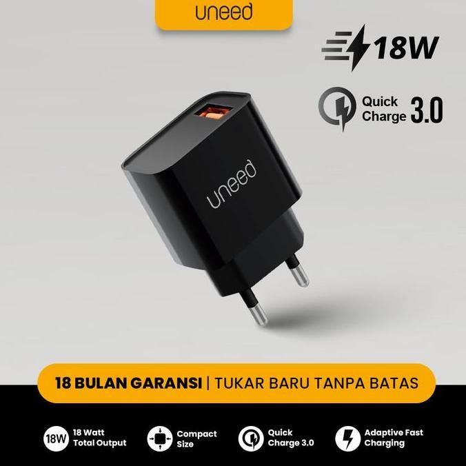 Uneed Quickplug Wall Charger Quick Charge 3.0 Max 18Watt Uch411