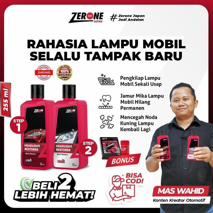 Pembersih Lampu Mobil Kusam Headlamp Headlight Restorer Zerone Japan