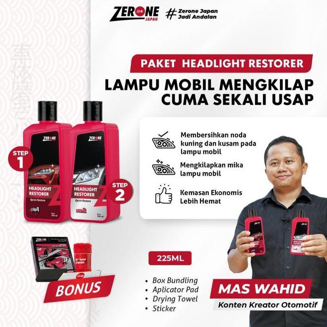 Headlamp Polish Pengkilap Kaca Lampu Mobil / Zerone Headlight Restorer