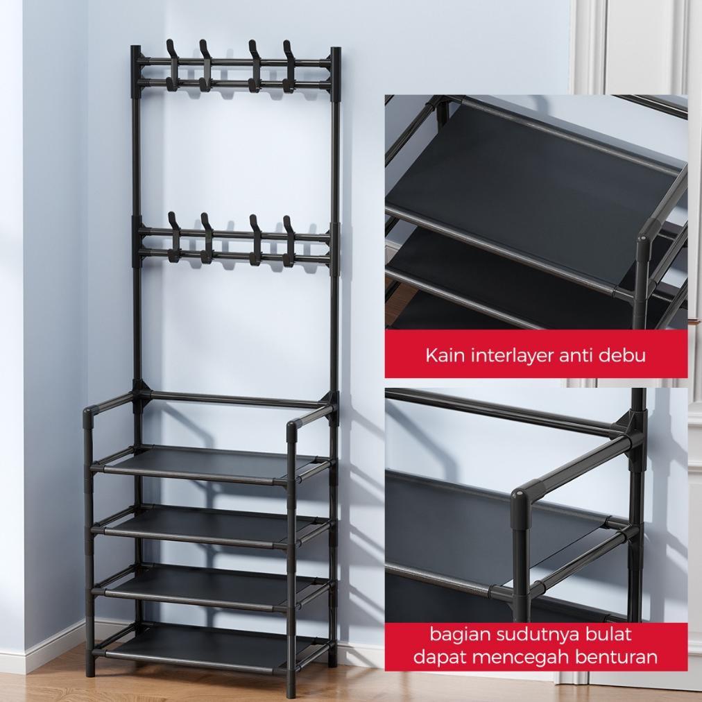 New Rak Gantungan Baju Rak Sepatu Sandal 4 Susun Dan 3 Susun Rak Gantung Besi