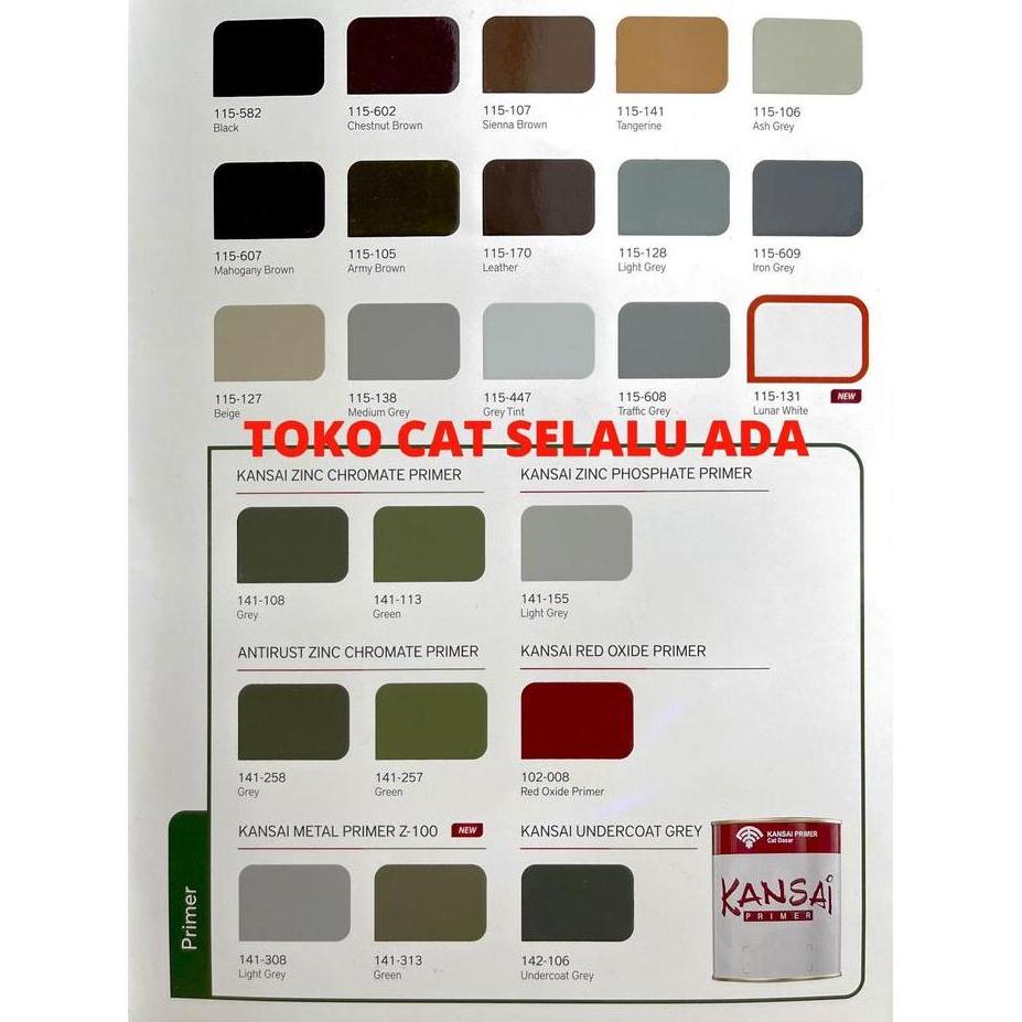 Cat Dasar Kansai Zinc Chromate / Cat Anti Karat Warna ABU FTALIT 1KG