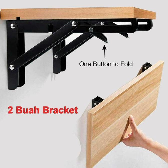 FAKINAJAYUUU - SIKU ENGSEL LIPAT RAK DINDING TEMBOK STAINLESS BRACKET HOOK SIKU BESI