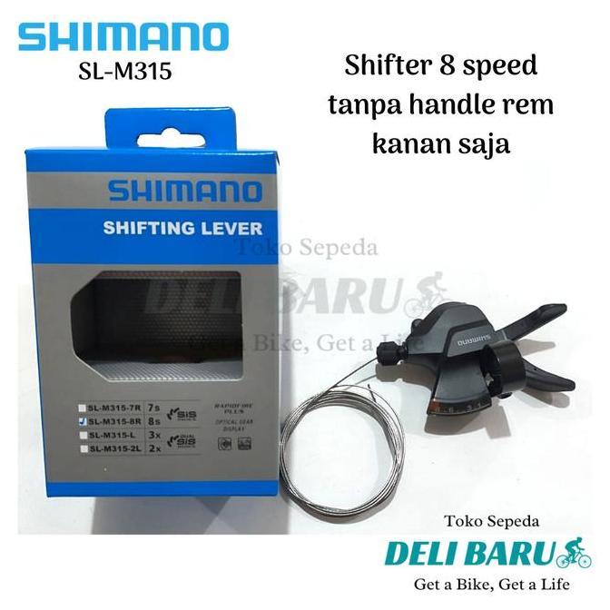 Shimano shifter 8 speed SL-M315 kanan saja operan gigi tanpa handle rem sepeda lipat, MTB