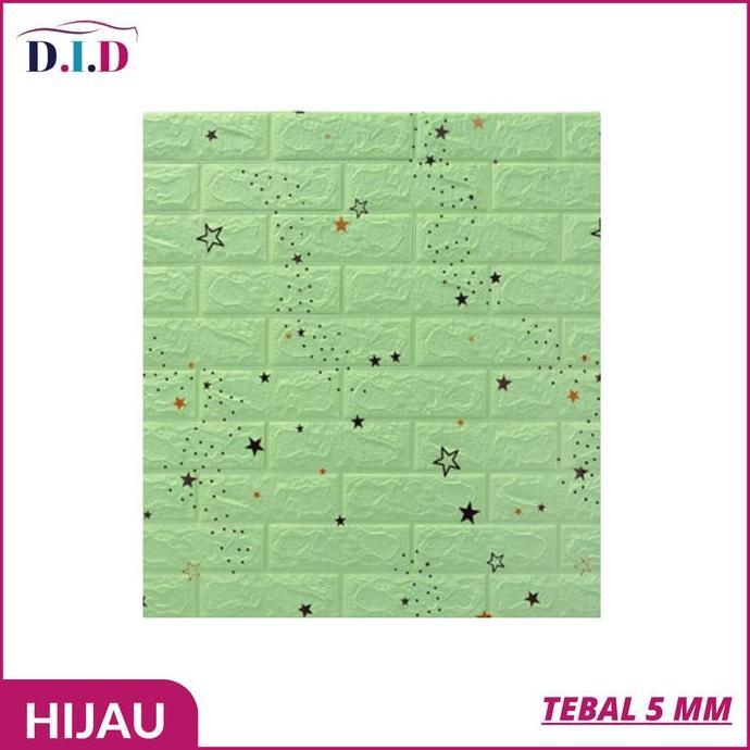 (PAKET 10 LEMBAR) WALLPAPER FOAM 3D BATA BINTANG 70 X 77 CM (TEBAL 3MM) WALLPAPER DINDING MOTIF BINT
