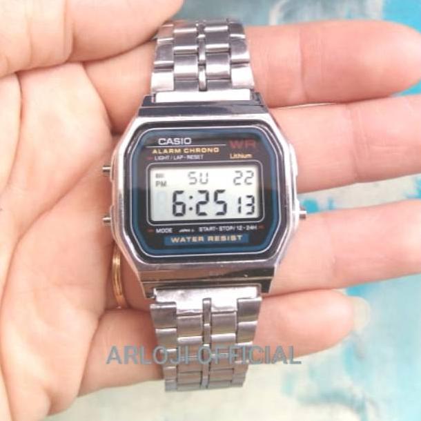 PREMIUM Jam tangan Casio Citizen digital Stainless Silver