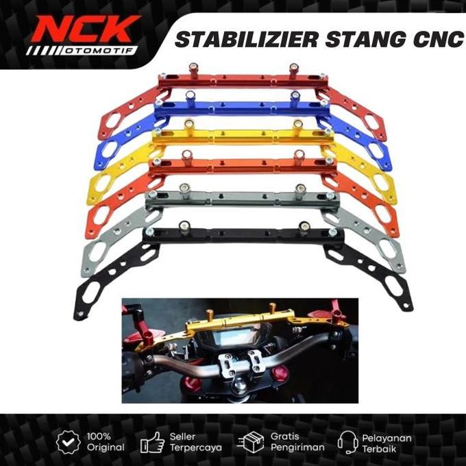 Stabilizer Palang Stang + Dudukan Lampu Tembak CNC Nmax Pcx Lexi X-Ride RX King BeatStreet Tiger Meg