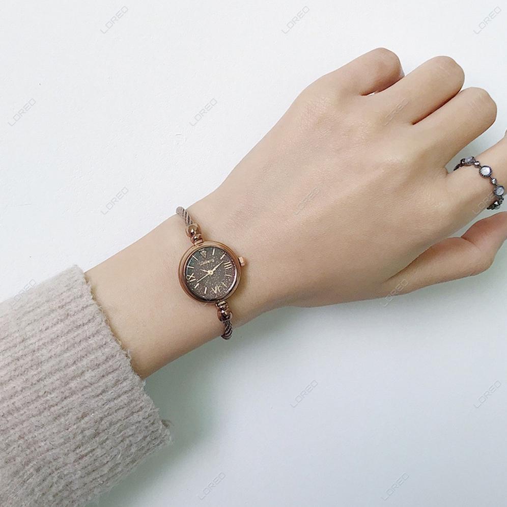 ORIGINAL Loreo - Jam Tangan Wanita Adjustable Model Gelang / Jam Tangan Wanita Kecil