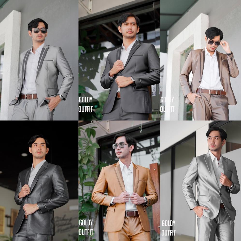 JAS PRIA - SETELAN JAS - JAS PENGANTIN BAHAN WOOL MENGKILAP