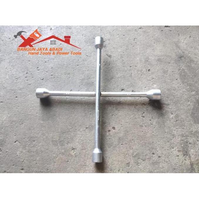 Kunci Roda Mobil Palang Ban Mobil 4 Way Lug Wrench Cross 17-19-21-23mm