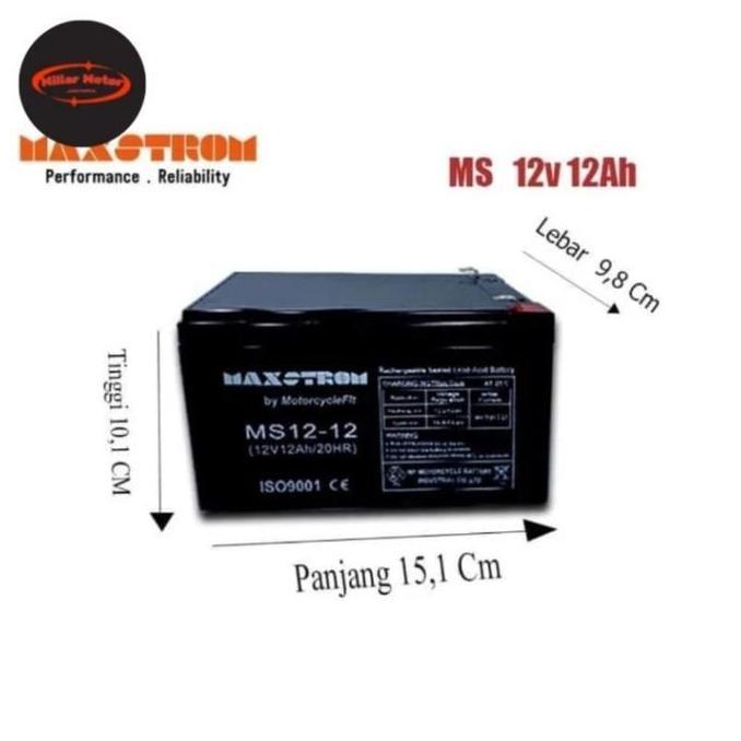 Aki Sepeda Listrik 6DZM12 6DZM14 12v 12ah MF kering Battery 12v12ah