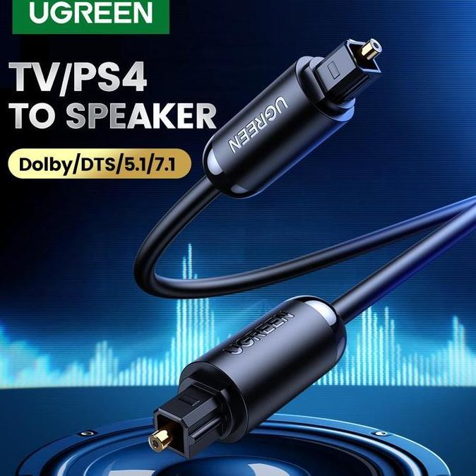 Kabel Toslink Optical Digital SPDIF Audio Fiber Optic UGREEN Optik Spdif Tv Dvd PS4 Ke Speaker 1M 2M