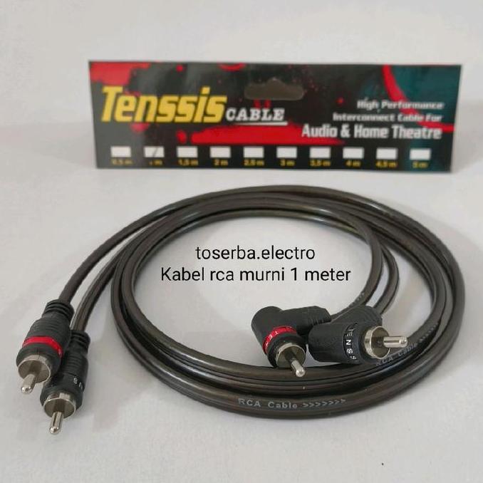 Kabel Audio RCA 1m Tensis rca 1 meter audio mobil dan home audio