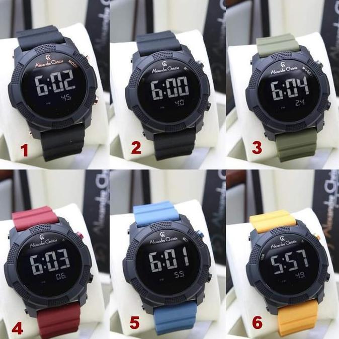 JAM TANGAN PRIA ALEXANDRE CHRISTIE AC9367 AC 9367 ORIGINAL RUBBER blue