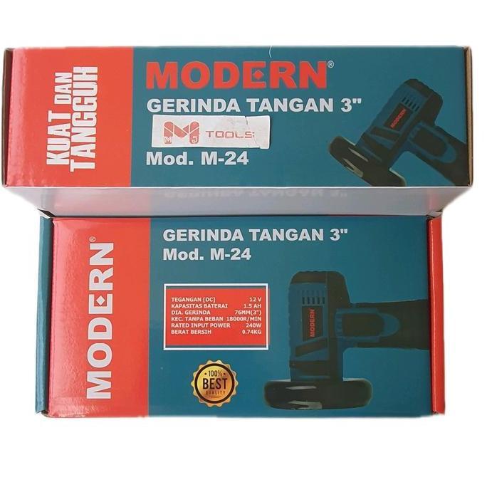 Ready Mesin Gurinda Tangan Mini MODERN 3" M-24 - MODERN Mesin Gurinda Mini Charge / Cordless - M-24 