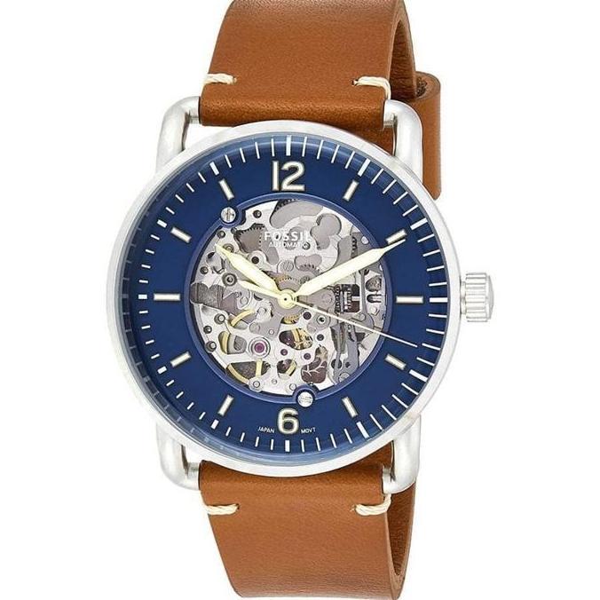 Jam Tangan Pria Original ME3159 ME 3159 Automatic Commuter Brown Leather Original Garansi Resmi