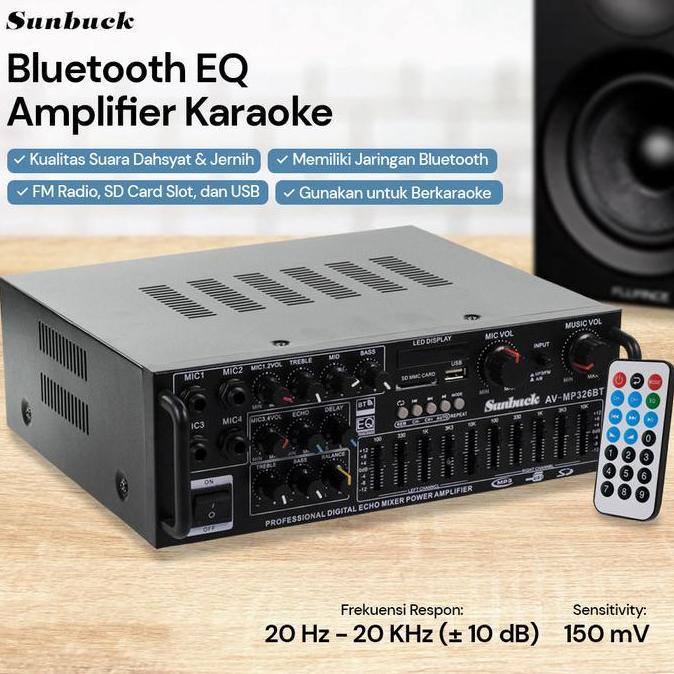Ready Stock Audio Amplifier Karaoke Bluetooth Eq Amplifier Karaoke Mixer Audio Fm Mixer Audio