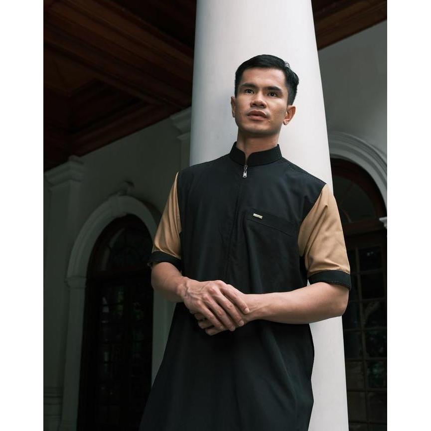 New THOBE MUSLIM PRIA GAMIS EKSLUSIF SH-158 HITAM