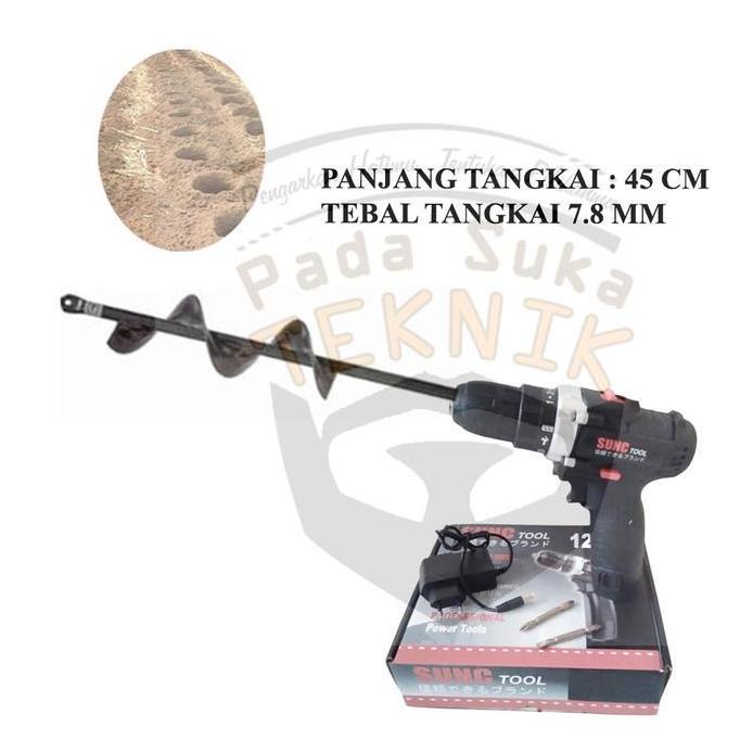 Alat Pertanian Mata Bor Penggali Lubang Pelubang Penggemburan Pembuat Sumur Tanah Biopori Tanaman