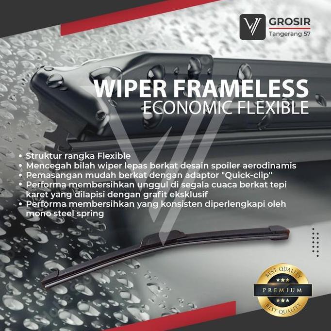 WIPER JAZZ RS GE8 FRAMELESS / WIPER MOBIL FRAMELESS JAZZ RS 2 PCS