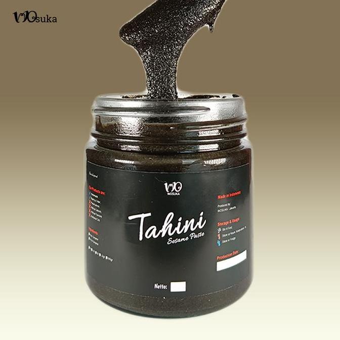 Natural Organic Creamy Black Sesame Tahini Paste - Pasta Wijen Hitam
